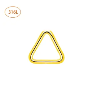 Triangle Gold (Stainless Steel) / 1.2x10mm