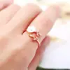 Wholesale Simple Style Flower Copper Inlay Zircon Open Ring 1 Piece