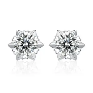 Asterism Snowflake Ear Stud 1 Karat