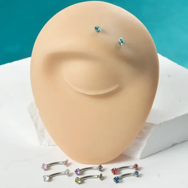 1 Piece Ear Cartilage Rings & Studs IG Style Geometric 304 Stainless Steel Zircon Inlay Zircon Eyebrow Studs