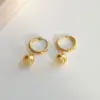 Wholesale 1 Pair Elegant Lady Ball Plating Titanium Steel Drop Earrings
