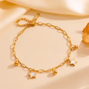 Gold Star Anklet