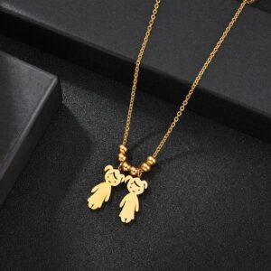 Two Girls Necklace / Gold