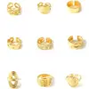 Wholesale Jewelry Vacation Simple Style Solid Color 304 Stainless Steel Plating Open Rings