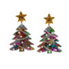 Wholesale Christmas design bell star sequin Christmas tree acrylic earrings