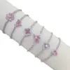Wholesale Sweet Heart Shape Flower Butterfly Copper Inlay Zircon Bracelets
