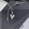 Wholesale PVD Coated 18K Gold Plated Heart Shape Stainless Steel IG Style Commute Waterproof Non Tarnish 304 Stainless Steel Pendant Necklace