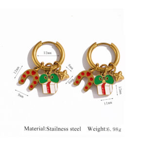 Horseshoe Gift Rhinestone Earrings