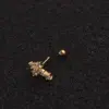 Copper Zircon Ear Cartilage Rings & Studs Cross Waterproof Non Tarnish Surgical Steel Women'S