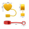 Wholesale Random 10pcs 3D color love 10MM dust plug straw accessories