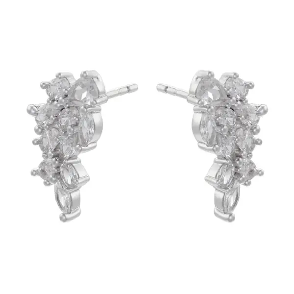 Wholesale 1 Pair Casual Elegant Simple Style Solid Color Plating Inlay Copper Zircon 18k Gold Plated Ear Studs