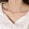 Wholesale 1 Piece Casual Sunflower Circle Stainless Steel Titanium Steel Polishing Plating Inlay Diamond Pendant Necklace