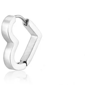 Flat Peach Heart Steel Color Ear Clip Pieces