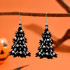 Wholesale Skull Print Party Christmas Tree Earrings Acrylic Earrings