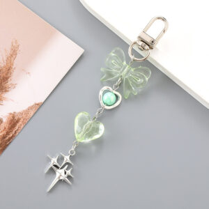 K4848 bow tie four-pointed star pendant green / Small pendant