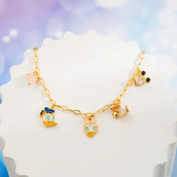 Wholesale 1 Set Yakemiyou Sweet Commute Flower Butterfly Inlay Copper Acrylic Zircon 14K Gold Plated Water Plating Drop Earrings