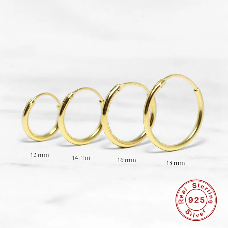 Wholesale 1 Pair 925 Sterling Silver Geometric Hoop Earrings