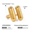 Wholesale Jewelry Vacation Simple Style IG Style Solid Color 316 Stainless Steel 18K Gold Plated PVD Coated Plating Open Rings