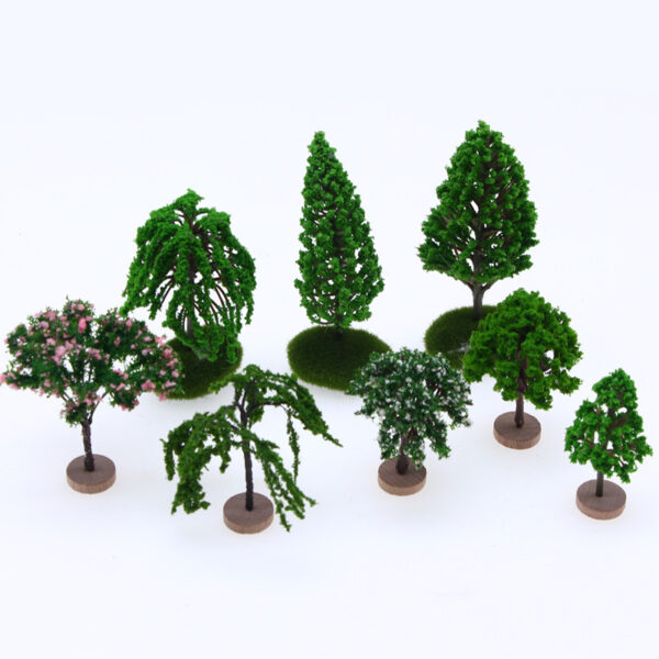 Wholesale Miniature garden mini simulation landscape tree plastic building model tree OB11 micro landscape scene production materials