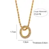 Wholesale PVD Coated Real Gold Plated 18K Gold Round 304 Stainless Steel Basic Waterproof Non Tarnish 304 Stainless Steel Necklace