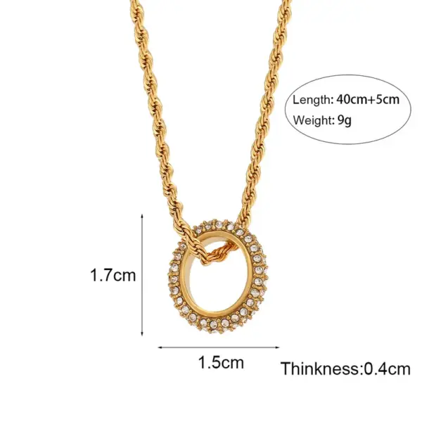 Wholesale PVD Coated Real Gold Plated 18K Gold Round 304 Stainless Steel Basic Waterproof Non Tarnish 304 Stainless Steel Necklace