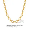 Wholesale PVD Coated Real Gold Plated 18K Solid Color 201 Stainless Steel Simple Style Classic IG Waterproof Non Tarnish Necklace