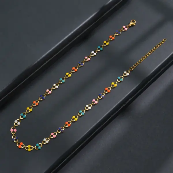 201 Stainless Steel Geometric PVD Coated Stone-Free 18K Real Gold Plated Fashion Waterproof Non Tarnish Plating Necklace