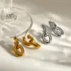Wholesale PVD Coated Real Gold Plated Color Block 304 Stainless Steel Simple Style Classic Style Waterproof Non Tarnish Earrings