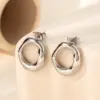 Wholesale Vintage Style Flower Flowers 304 Stainless Steel Ear Studs