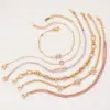 304 Stainless Steel M-Shaped Round Butterfly PVD Coated Real Gold Plated Casual Lady Waterproof Non Tarnish Micro Ser Whisper Thin Chain Bracelets