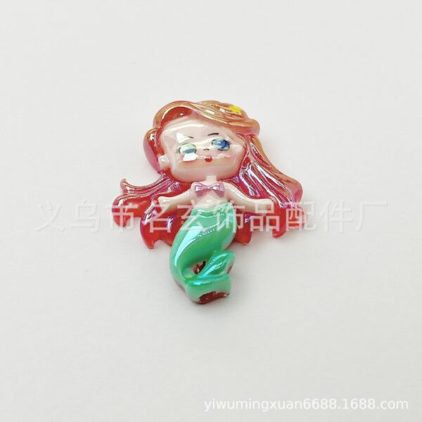 Wholesale plating resin girl series beaded loose beads OLY Exclusive