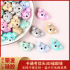 Wholesale New koala drop glue 3D silicone beads children handmade DIY material beaded cartoon animal silicone beads