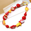 Wholesale Creative colorful 3D strawberry and apple fruit beaded cartoon high-value loose beads DIY mobile phone chain jewelry accessories