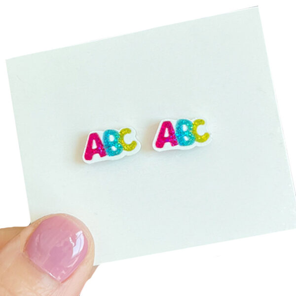 Wholesale Amazon Supply Teacher Zhou Xiaoqiao Fine Bright Crystal Earrings Apple Pencil Earrings Color Lead Sketchpad Earrings