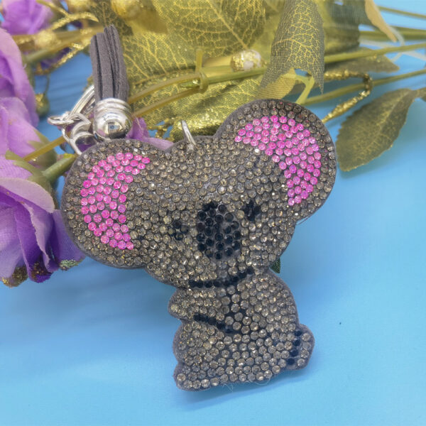 Wholesale 4pcs Velvet Diamond Koala Hot Diamond Picture Keychain