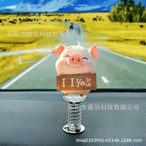 Wholesale 2D Flat Acrylic Cute Pig Car Decoration Desktop Decorations