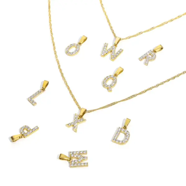 Wholesale Real Gold Plated Constellation 304 Stainless Steel Simple Style Classic Style Waterproof Non Tarnish 304 Stainless Steel Pendant Necklace