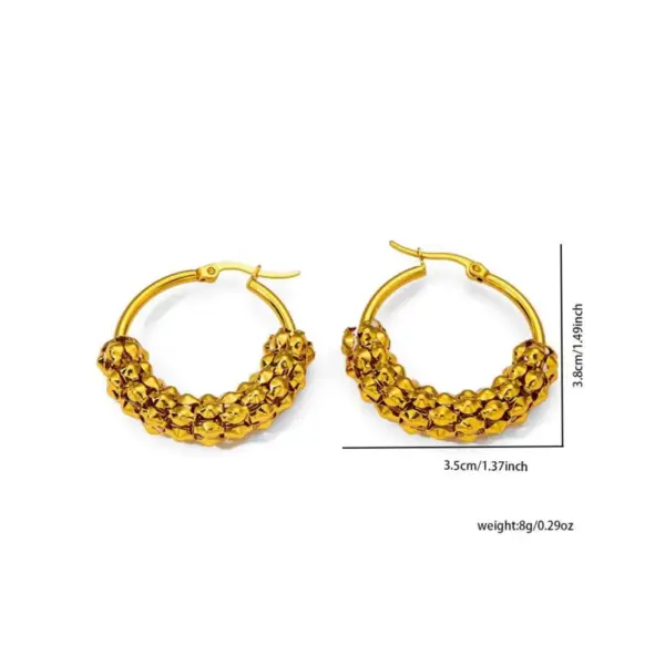 Wholesale 1 Pair Elegant French Style Circle 304 Stainless Steel Earrings