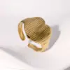 Wholesale PVD Coated Real Gold Plated 18K Gold Heart Shape 304 Stainless Steel Cute Simple Style IG Style Waterproof Non Tarnish Open Rings