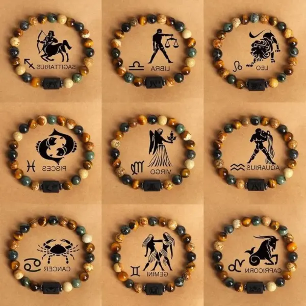 Wholesale Casual Simple Style Constellation Natural Stone Bracelets In Bulk