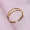 Wholesale PVD Coated Real Gold Plated 18K Gold Circle 304 Stainless Steel Simple Style Waterproof Non Tarnish Open Rings