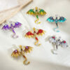 Wholesale Magic Dragon Niche Enamel Color Diamond Brooch Exquisite Fashion All-match Suit Pin Light Luxury Accessories