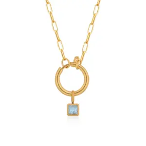 March Aquamarine Necklace XS-09-03