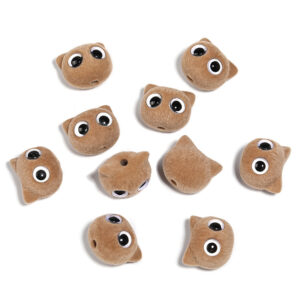 Light brown - white eyes / 16x19mm