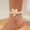 Wholesale Europe and the United States cross-border rice beads shell woven anklet bohemian beach beaded shell anklet