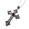 Wholesale Large Cross Pendant Jewelry Necklace Silver Tone Gothic Jewelry Fashion Charm Statement Women Gift
