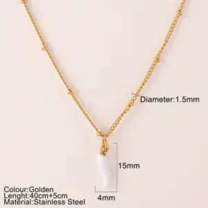 Clip Bead Necklace White Pepper