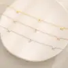 Wholesale PVD Coated 18K Gold Plated Solid Color Stainless Steel MAMA Simple Style Waterproof Non Tarnish Necklace
