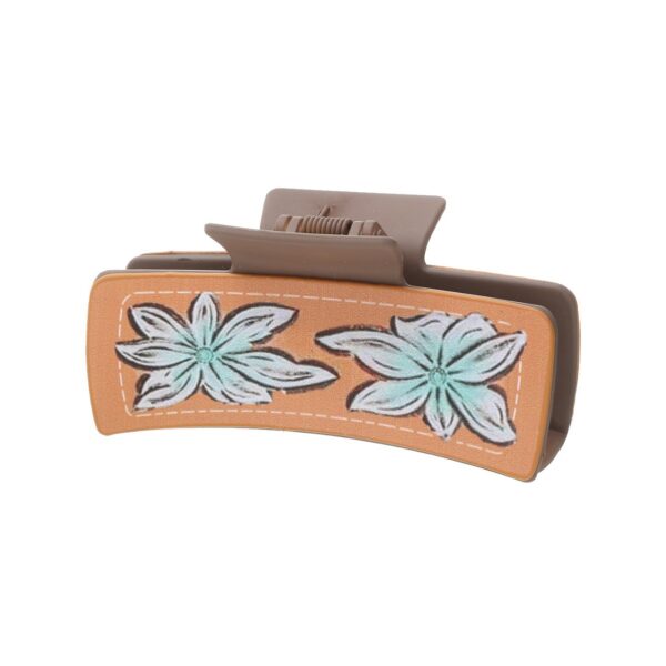 Wholesale Western-style feather and flower print hairpin