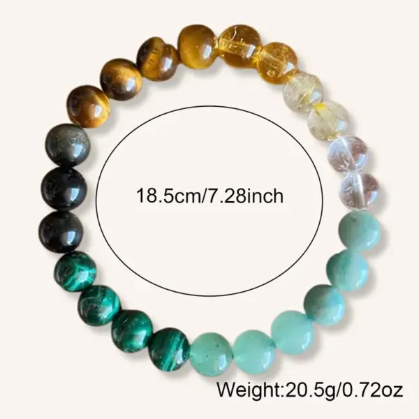Retro Bohemian Round Semi-precious Stone Elastic String Bracelets In Bulk Natural Stone Bracelet